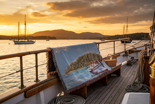 Distant Harbors Woven Blanket
