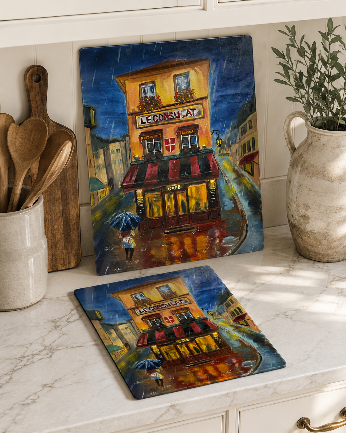 Table For One Glass Cutting Board