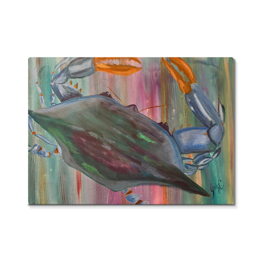 Colorful Crab Glass Cutting Board