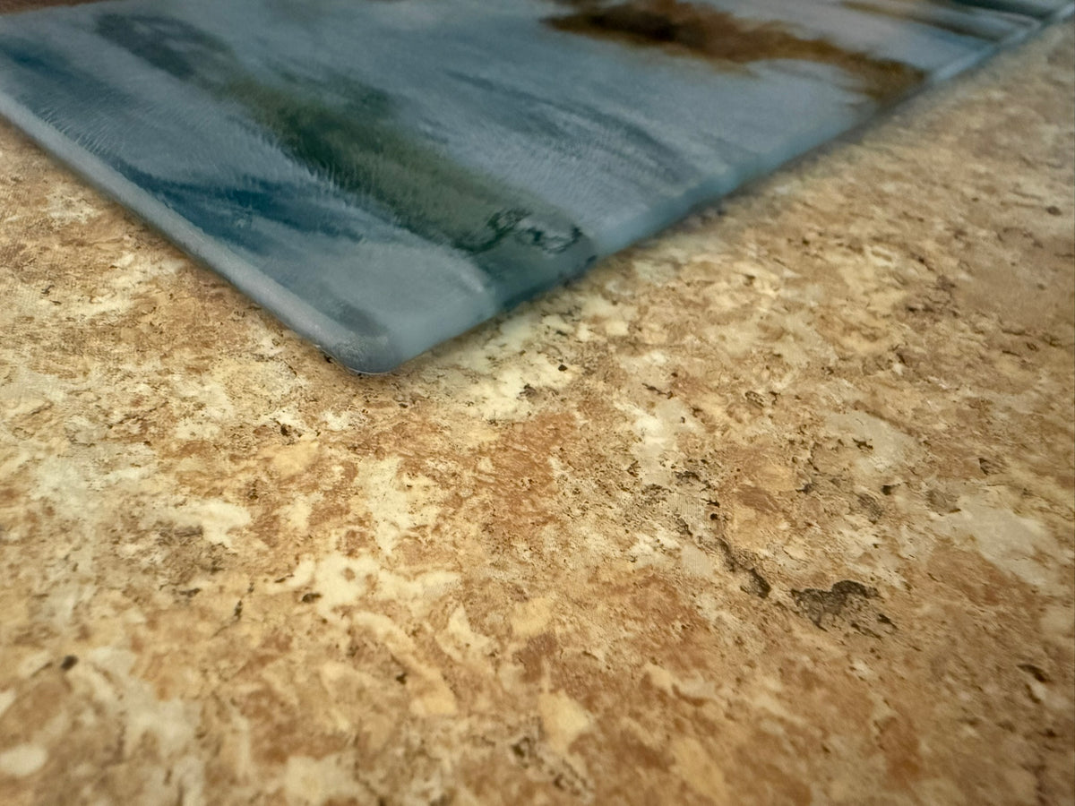 Coastal Waters Collection — Set of 3 Glass Cutting Boards