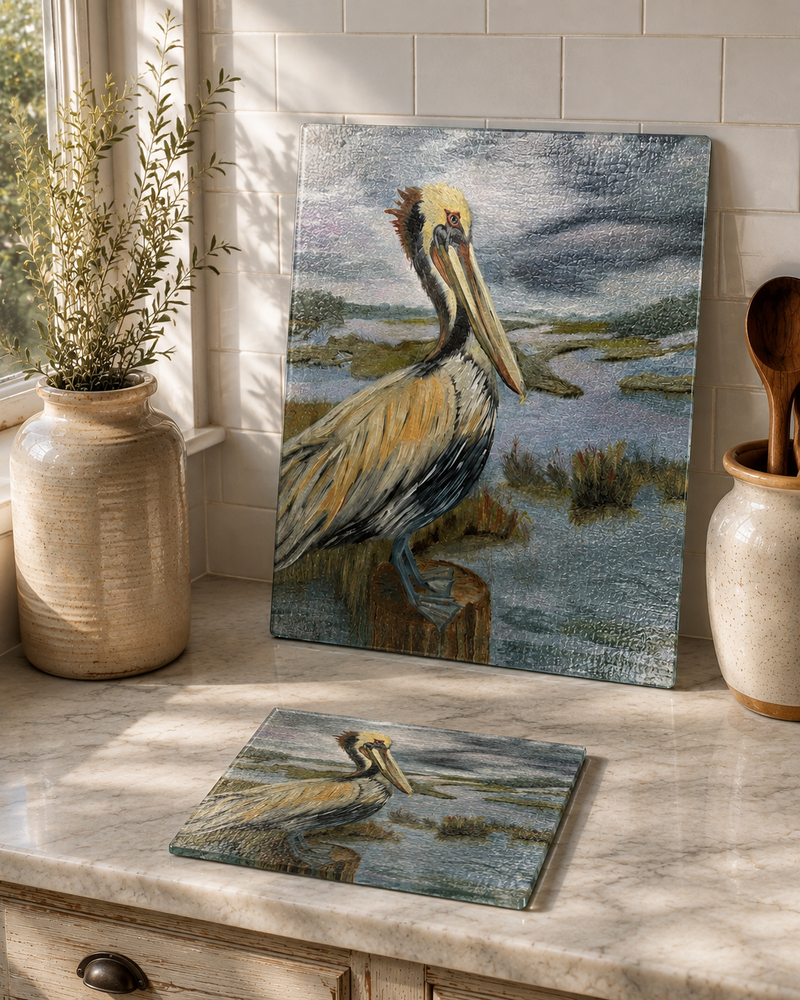 Pelican Brief Glass Cutting Board