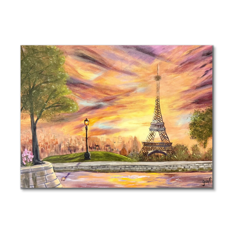 Sunset of Light Glass Cutting Board
